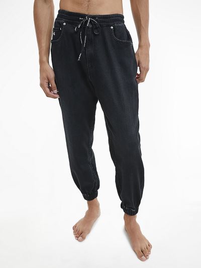 Calvin Klein Ruhák HU480178 | Calvin Klein Jogger Férfi Farmernadrág Fekete